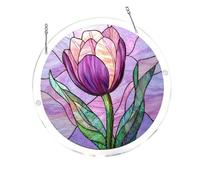 Tree Themed Suncatchers Acrylic Puzzle Puzzle Wall Decoration with Hanging Chain Decorative Sun Catchers Ornament Early Childhood Education Toy