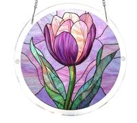 Tree Themed Suncatchers Acrylic Puzzle Puzzle Wall Decoration with Hanging Chain Decorative Sun Catchers Ornament Early Childhood Education Toy