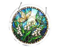Tree Themed Suncatchers Acrylic Puzzle Puzzle Wall Decoration with Hanging Chain Decorative Sun Catchers Ornament Early Childhood Education Toy