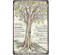 Tree There Are Places I Remember In My Life I’Ve Loved Them All Vintage Metal Wall Poster Tin Sign Wall Art Funny Decor Bathroom Garage Bar and Club 8x12 Inch