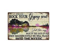 Tree tin sign I Wanna Rock Your Gypsy Soul Just Like Way Back in The Days of Old Then Magnificently We Will Float Into The Mystic,Retro Signs Gifts for Mom, Dad And Friends Metal Tin Sign 5.5X8 Inch