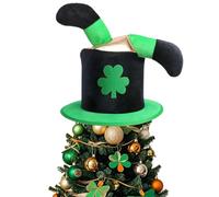 Tree Top Decoration: Velvet Decorative Ornament, Raised Frame, Leaf Embroidery Pattern, Balanced Brim Shape | Green Themed Celebrations Shelf Displa