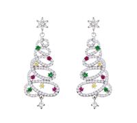 Tree Topper - Earring Studs Sterling Silver, Christmas Decorations Home, Lightweight Finish, Easy to Wear Closure, Fashion Necessities for Ladies Parties Celebrations Evening Events