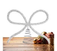 Tree Topper in the Shape of a Bow - Shiny Decorations with Rhinestones, Christmas Tree Topper Decoration, for Home, Commercial Premises, Thanksgiving, Easter, Valentine's Day, Celebration