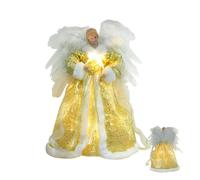 Tree Topper - LED Lighted Angel Figurine, Elegant Christmas Fairy Tree Topper, Ideal for Wedding, Party, New Year, Holiday, Bar, Home, Bookshelf, Desk, Garden, Patio, Lawn, Shining Angel Decoration