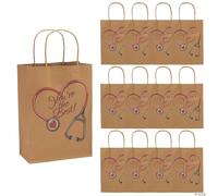 Tree Treasures 24-Pack CNA Week Gift Bags Bulk 2025 - Medium Kraft Paper Nurses Week Gifts for CNA Gifts, Nursing, Doctors Day, Surgical Tech, Unisex CNA Gift Bag for Nurse Goodie