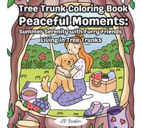Tree Trunk Coloring Book: Peaceful Moments: Summer Serenity with Furry Friends Living in Tree Trunks