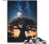 Tree Under The Starry Sky 2000 Piece Jigsaw Puzzles, Learning Educational Toys Family Games with Matching Poster And Trivia Sheet (70x100cm)