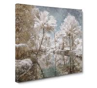 Tree View in Kerala India Canvas Print | Gallery Wrapped 30mm Frame Wall Art | 14x14 inches | Ready to Hang | Abstract Landscape Picture | Living Room Bedroom Lounge Office