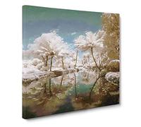 Tree View in Kerala India Canvas Print | Gallery Wrapped 30mm Frame Wall Art | 14x14 inches | Ready to Hang | Abstract Landscape Picture | Living Room Bedroom Lounge Office