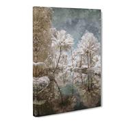 Tree View In Kerala India Canvas Print | Gallery Wrapped 30mm Frame Wall Art | 20x14 inches | Ready to Hang | Abstract Landscape Picture | Living Room Bedroom Lounge Office