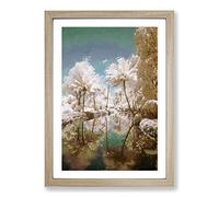 Tree View in Kerala India in Abstract Framed Print | A2 Oak Framed Wall Art | Ready to Hang | Abstract Floral Picture | Living Room Bedroom Lounge Office