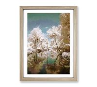 Tree View In Kerala India In Abstract Modern Framed Print | A4 Oak Framed Wall Art | Ready to Hang | Abstract Floral Picture | Living Room Bedroom Lounge Office