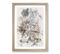 Tree View in Kerala India Watercolour Framed Print | A2 Oak Framed Wall Art | Ready to Hang | Modern Floral Picture | Living Room Bedroom Lounge Office