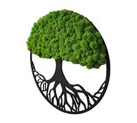 Tree Wall Decoration with Moss - Round Tree with a Moss Crown - Wall Decoration with Iceland Moss - Moss Pictures for Your Home - Various Sizes - Handmade Moss Wall - Unique Wall Picture