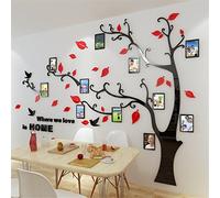 Tree Wall Stickers 3D DIY Tree Wall Decal Art Murals Large Family Photo Frames Tree Decoration for Living Room Bedroom Restaurant Home Decor