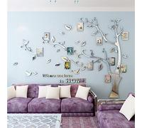 Tree Wall Stickers 3D DIY Tree Wall Decal Art Murals Large Family Photo Frames Tree Decoration for Living Room Bedroom Restaurant Home Decor