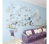 Tree Wall Stickers 3D DIY Tree Wall Decal Art Murals Large Family Photo Frames Tree Decoration for Living Room Bedroom Restaurant Home Decor