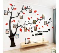 Tree Wall Stickers 3D DIY Tree Wall Decal Art Murals Large Family Photo Frames Tree Decoration for Living Room Bedroom Restaurant Home Decor