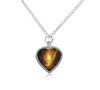 Tree with Golden Sacred Geometry Symbols Novelty Pet Urn Necklace Ash Holder Cremation Keepsake Memorial Jewelry