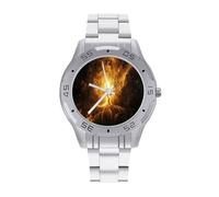 Tree with Golden Sacred Geometry Symbols Quartz Watch Alloy Watch Dress Decorative for Business Men Women with Design Pattern Print