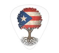 Tree with Puerto Rican Flag The 12 piece guitar pick pack is suitable for various electric guitars, acoustic guitars and bass guitars
