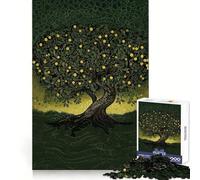 Tree with Starry Olives 1000 Pieces Puzzles for Teenagers Analytical Skill Quiet Fun Tight Join Chic Xmas Gift (38x52cm)