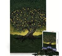 Tree with Starry Olives Jigsaw Puzzles 1000 Piece for Adults Thinking Skill Relaxed Leisure Neat Edges Perfect Xmas (38x26cm)
