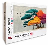 Tree Wooden Jigsaw Puzzles 141x87cm, Bird Jigsaw Puzzles 4000 Piece for Adults with Box, Educational Challenging Game, Gifts for Teens, Back Lettering Easy to Distinguish, Beautiful Decoration, 4-8273