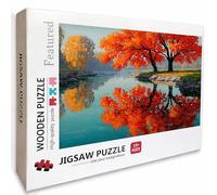 Tree Wooden Jigsaw Puzzles 141x87cm, View Jigsaw Puzzles 4000 Piece for Adults with Box, Educational Challenging Game, Gifts for Teens, Back Lettering Easy to Distinguish, Beautiful Decoration, 0-9390