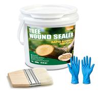 Tree Wound Sealer, 500g Water-Based Tree Pruning Sealer with Brush, Reduce Sap Loss for Long-Lasting Protection, Trees Wound Dressing for Pruning Cut, Grafting, Damage Repair, Bonsai, Fruit Trees