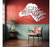 Tree Zebra Metal Wall Decor, Metal Tree Zebra Wall Art, Metal Tree Branch Wall Decor, Abstract Zebra Wall Art, Nature Wall Art, Wildlife Wall Decor, Metal Artwork Wall Decor, Home Decor (White, 19"x30