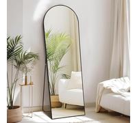 Treeboy Full Length Mirror,160 x 50cm Arched Free Standing Mirror Wall Mounted Aluminium Alloy Frame, Tempered Glass,Leaning for Bedroom, Living Room, Cloakroom
