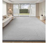 Treeboy Large Area Rugs for Living Room 240X300 Light Grey Kids Room Carpet | Short Pile Fluffy Shaggy Non Slip Washable Modern Bedroom Memory Foam Carpet for Kids Nursery Room Bedside Thick Lounge Rug
