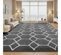 Treeboy Rugs Living Room 140x200cm, Grey Area Rugs for Bedroom, Washable Anti Slip Large Shaggy Soft Rug Fluffy Modern Carpets Mat Beside Area Rug for Living Room Kids Room