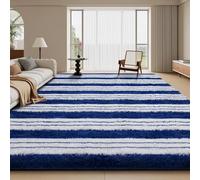 Treeboy Rugs Living Room 160x230cm, Striped Area Rug for Bedroom, Washable Rug Anti Slip, Extra Large Fluffy Shaggy Rugs Modern Floor Carpets Mat Beside Carpet for Kids Living Room