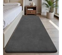 Treeboy Rugs Living Room 60x200cm,Grey Runner rug for Bedroom, Washable Anti Slip Fluffy Rug, Short Pile Soft Modern Floor Carpets Mat Beside Rugs for Kids Room Hallway Entryway