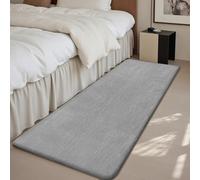 Treeboy Rugs Living Room 80x150cm,Grey Shaggy Fluffy Rug,Short Pile Soft Runner Rugs,Anti-Slip Washable Area Rug for Bedroom,Modern Floor Carpets for Kids Living Room Hallway Entryway