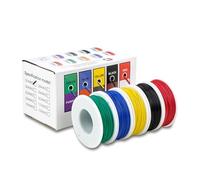 Treedix 30AWG Electronics Wire kit, Hook up Wire Kit 30 Gauge Electric Wire, Solid Core Tinned Copper Wrapping Cable, 5 Colors 164ft Per Roll Electrical Wire (5pcs)