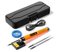 Treedix Cordless Soldering Iron Kit, USB Rechargeable Portable Soldering Iron, 8W LED Display Welding Kit with 3 Iron Tips,Adjustable Temperature 300℃ to 450℃,Electric Soldering Iron Pen for Repairing