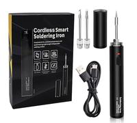 Treedix Cordless Soldering Iron Kit, USB Rechargeable Solder Iron with Three Soldering Tips, Fast Heating, Temperature Adjustable, Safe Battery Powered Solder Iron Kit for Beginners and Professionals