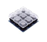 Treedix Key Switch Breakout Prototype PCB Board with 5 Pins Black Switches Key Click with R2 Keycap Compatible with Mechanical Keyboard(Packaged 9 Sets)