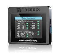 Treedix USB Cable Tester with Display for Cable, Resistance, E-Marker Test | USB Tester, USB C Cable Tester Support USB 2.0/3.2/4.0, Lightning, Micro-B 2.0/3.0, Mini-B, Type-C and TBT 3/4/5