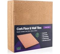 Treefloor Natural Plain Cork Tiles - 300mm x 300mm x 4mm (Plain, 20, Tiles)