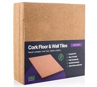 Treefloor Natural Plain Cork Tiles - 300mm x 300mm x 4mm (Plain, 25, Tiles)