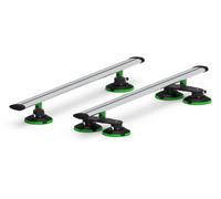 Treefrog Roof Rack Cross Bars Suction Vacuum Mounted Silver
