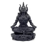 TreegoArt Compact Matte Black Lord Shiva Idol Mahadev Statue for Car Dashboard and Home Decor - 3.5 Inches Height (Approx)
