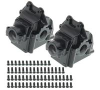 Treehobby 2PCS Metal Front and Rear Differential Gearboxes Housing Cover Compatible with WLtoys 1/14 144010 144001 144002 1/12 124016 124017 124018 124019 RC Car Upgrades Parts (Black)