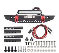 Treehobby Metal Front Bumper with LED Light RC Winch Mount Seat Compatible with Traxxas TRX-4 TRX4 Axial SCX10 90046 90047 RC4WD D90 TF2 1/10 RC Crawler Car Upgrade Part