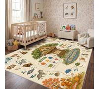 Treehouse ABC Children's Area Rug 240x340 cm, Forest Animals and Seasons